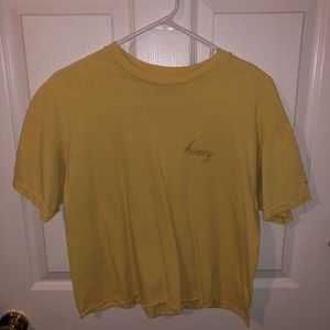 brandy melville/John Galt cropped honey t-shirt